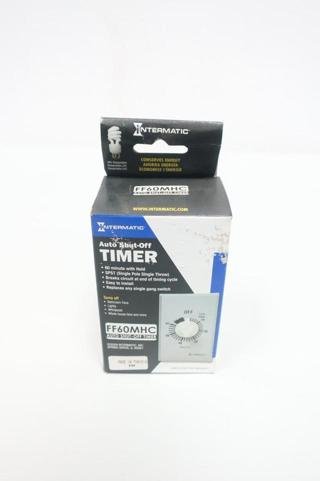 INTERMATIC FF60MHC AUTO SHUT-OFF TIMER 0-60MIN 125/250V-AC