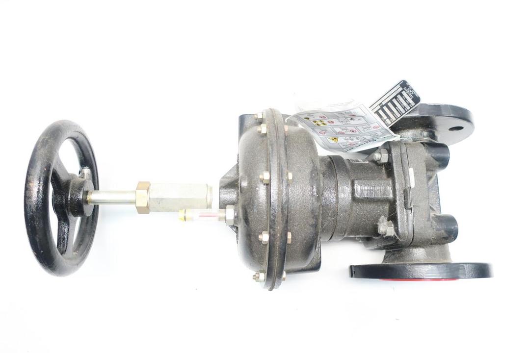 SAUNDERS 3449 MANUAL IRON FLANGED DIAPHRAGM VALVE 2-1/2IN 150
