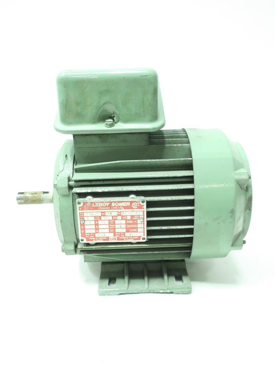 LEROY SOMER 80 AC MOTOR TE56 3PH 1/2HP 1725RPM 575V-AC