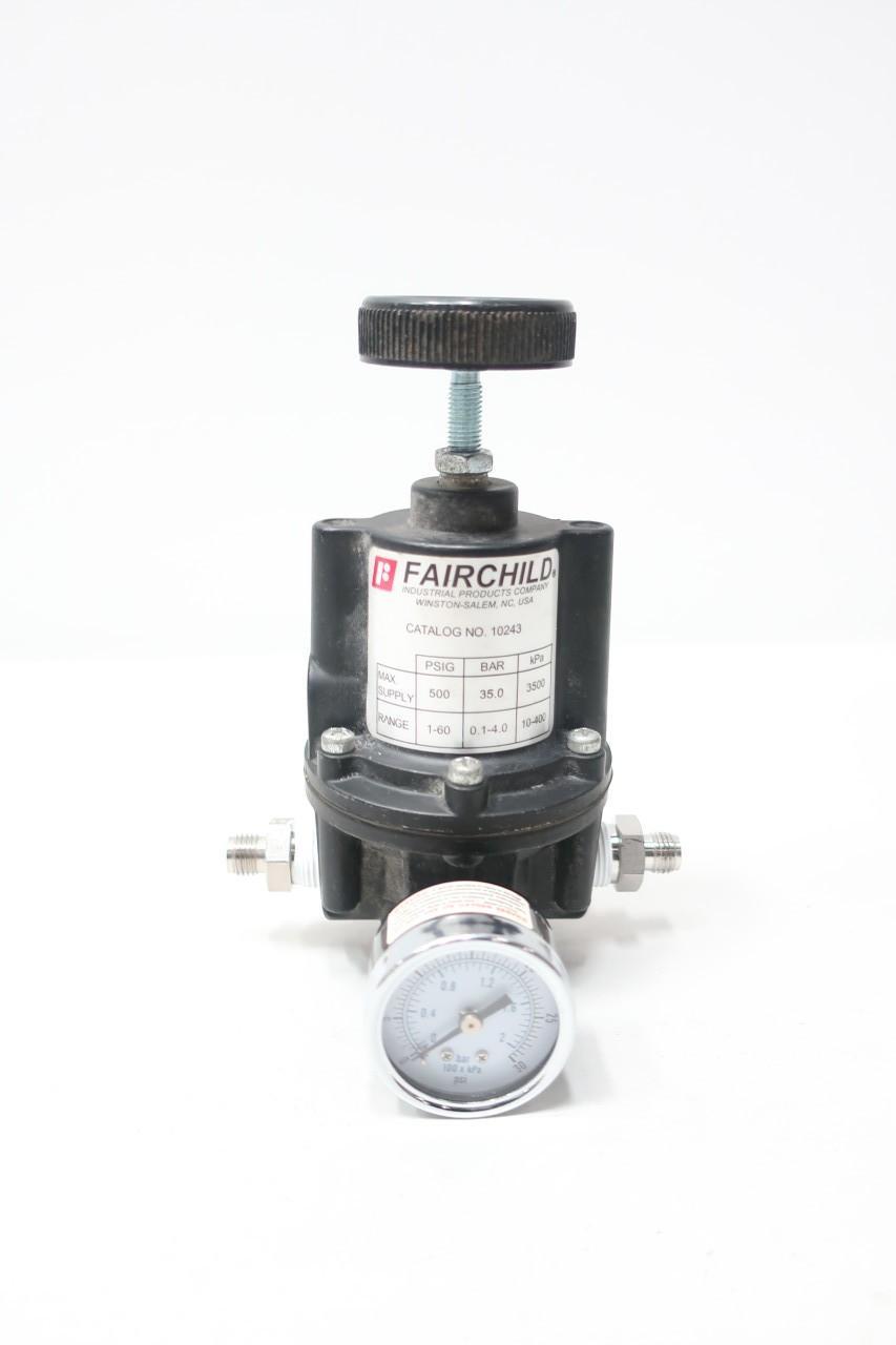 FAIRCHILD 10243 PNEUMATIC REGULATOR 3/8IN NPT 500PSI 1-60PSI