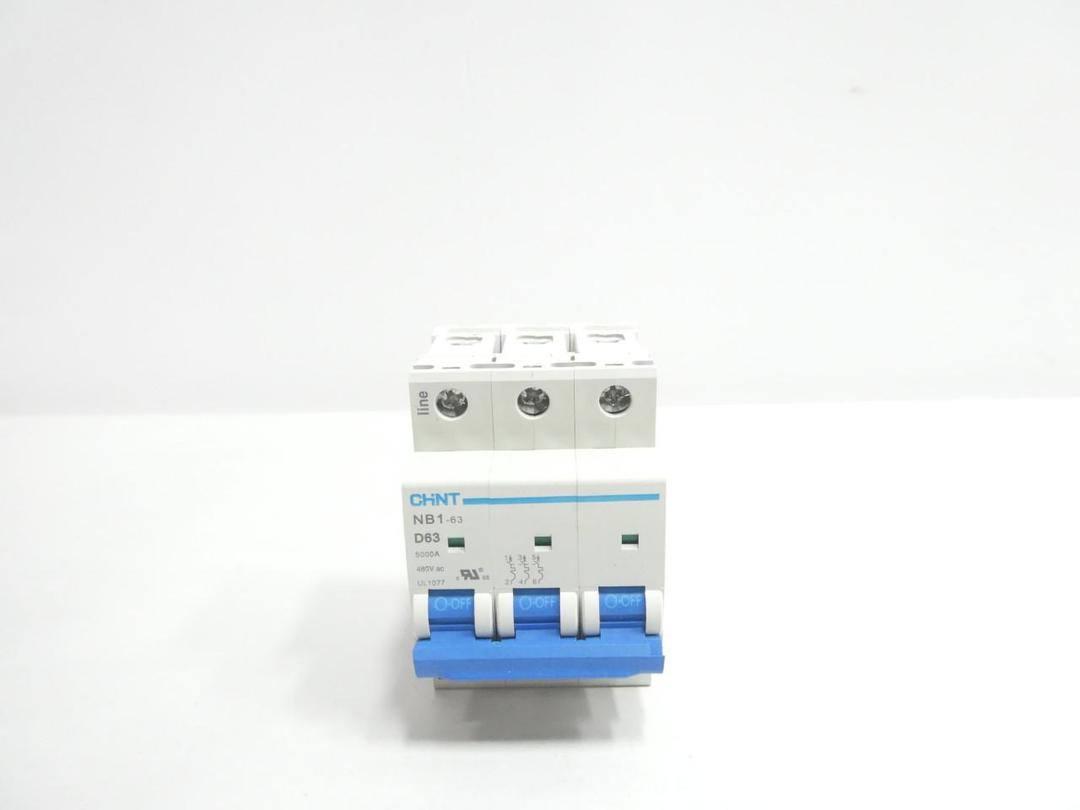 CHINT NB1-D63-3P MINIATURE CIRCUIT BREAKER 3P 63A AMP 480V-AC