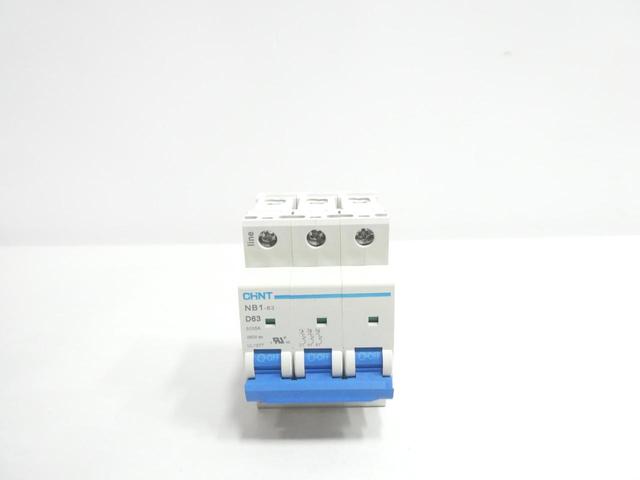 CHINT NB1-D63-3P MINIATURE CIRCUIT BREAKER 3P 63A AMP 480V-AC