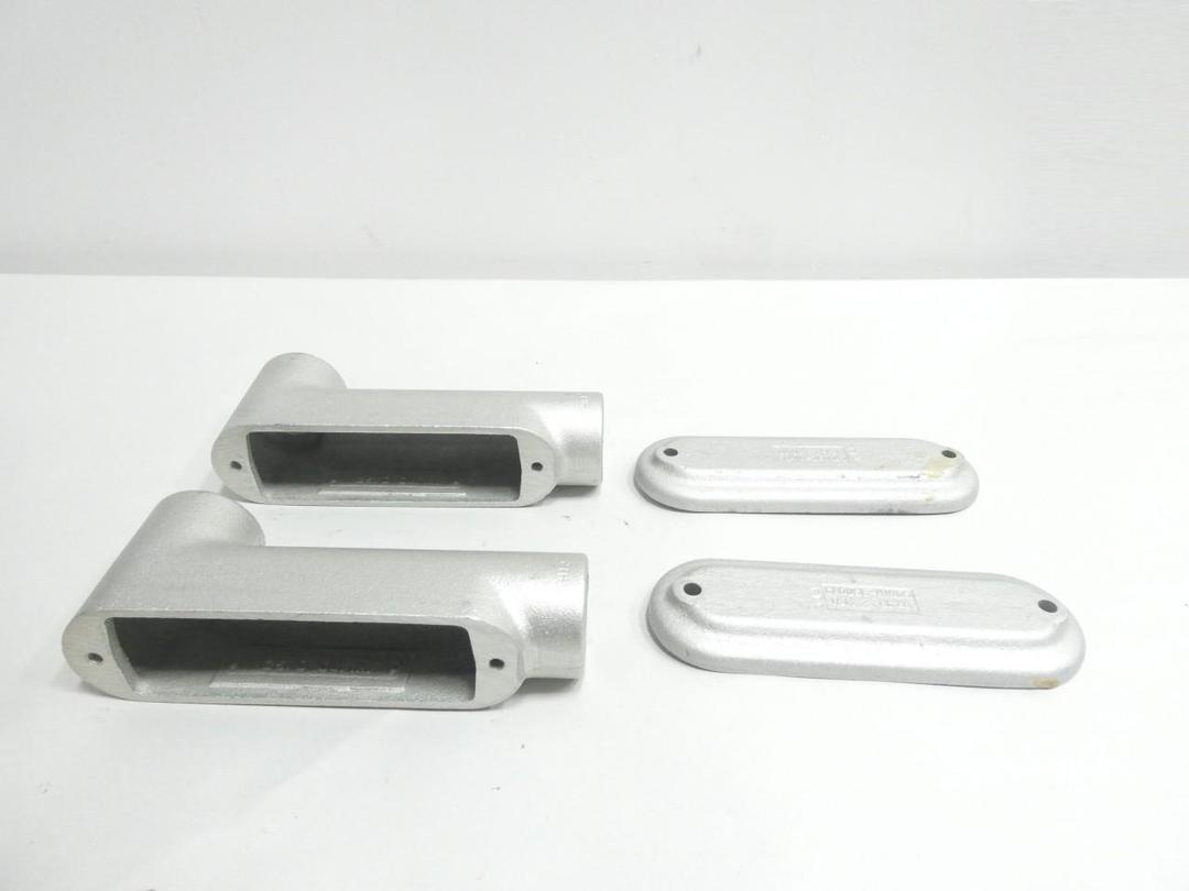 BOX OF 2 CROUSE HINDS BLB4 MOGUL SERIES CONDUIT OUTLET BODY 1-1/4IN