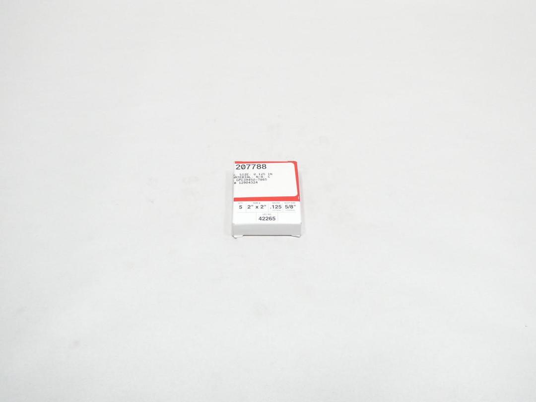 BOX OF 5 PRECISION BRAND 42265 STAINLESS SLOTTED SHIM 2X2IN .125