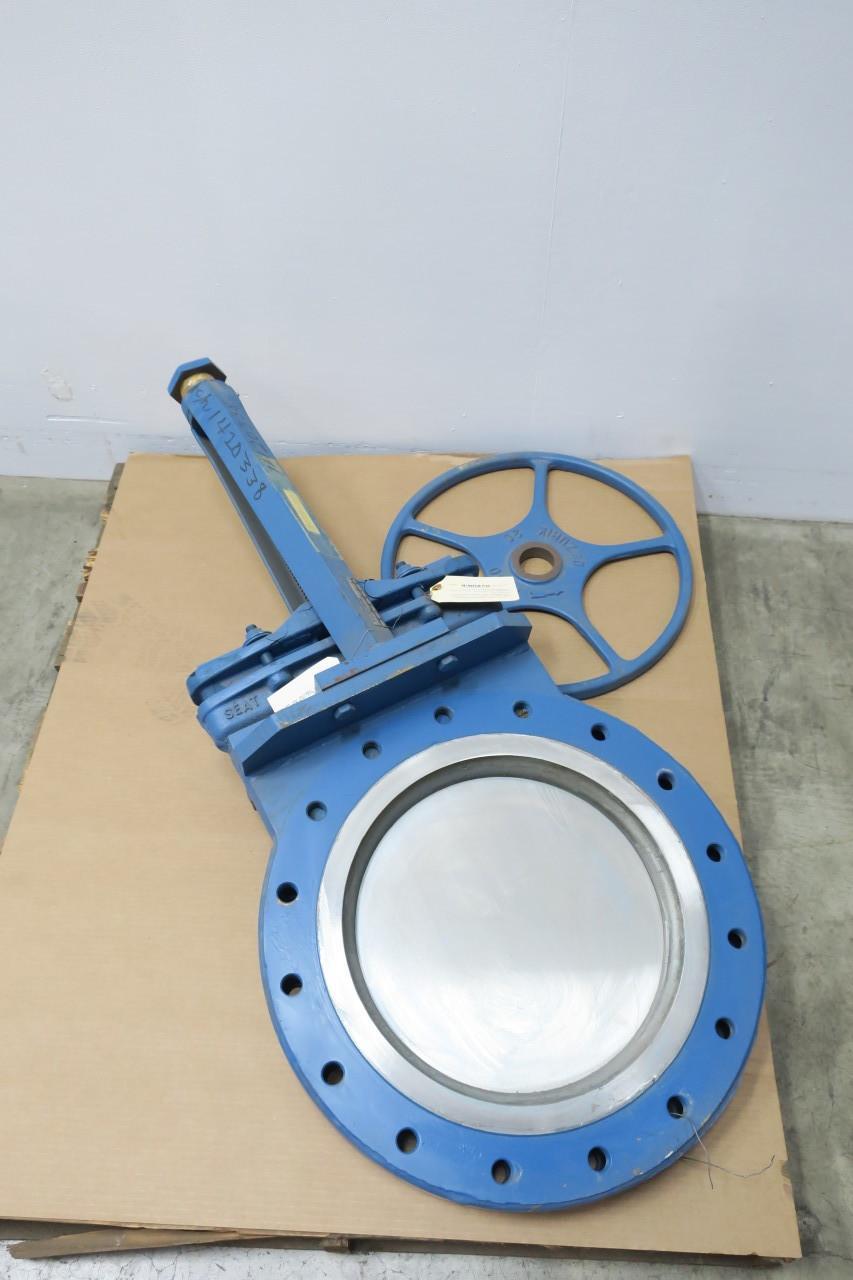 DEZURIK 9000814 800 STAINLESS FLANGED KNIFE GATE VALVE 16IN