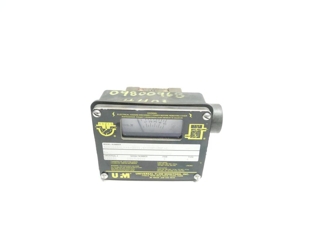 UFM SN-BSE5GLM-4-32V1.0-A1WD-ZRF-C VARIABLE AREA FLOW METER 0-20LPM 1/2IN NPT
