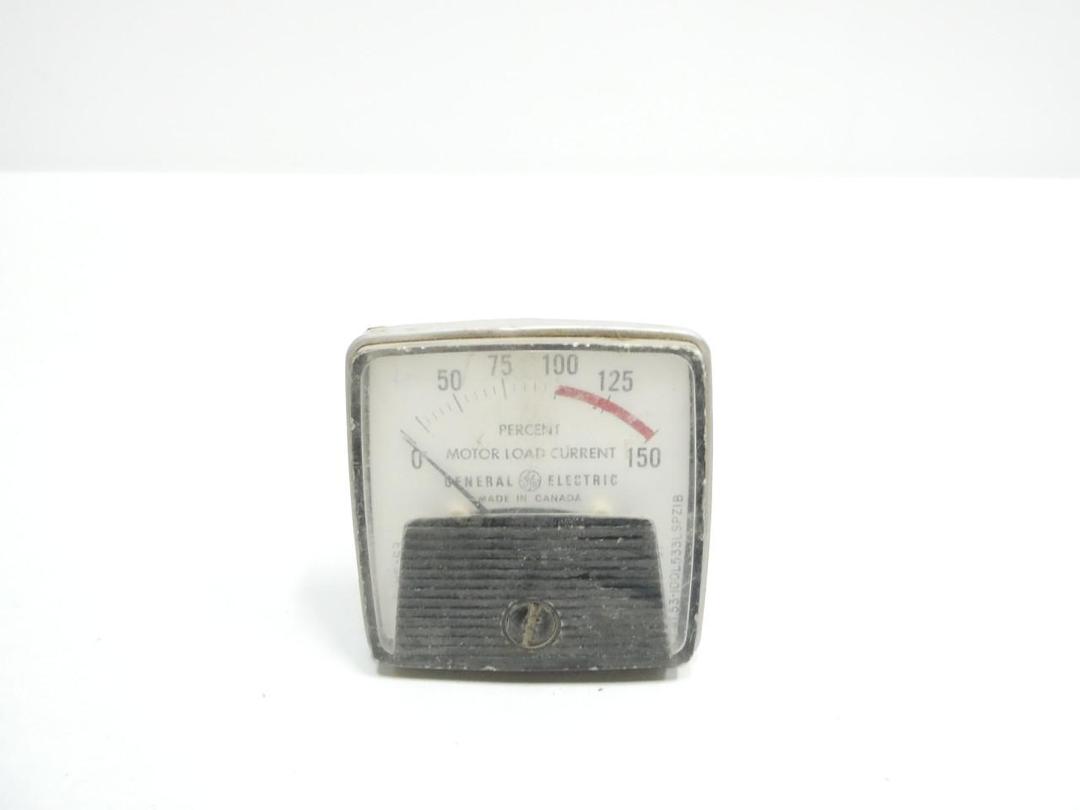 GENERAL ELECTRIC GE 53-100L533LSPZIB MOTOR LOAD CURRENT PANEL METER 0-150PERCENT