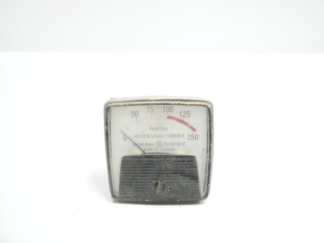 GENERAL ELECTRIC GE 53-100L533LSPZIB MOTOR LOAD CURRENT PANEL METER 0-150PERCENT