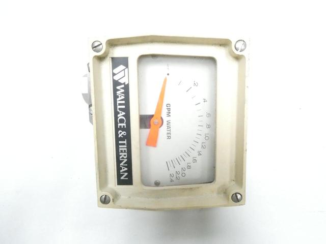 WALLACE & TIERNAN NPXC-2204 VARIABLE AREA FLOW METER 0-2.4GPM 1/2IN NPT