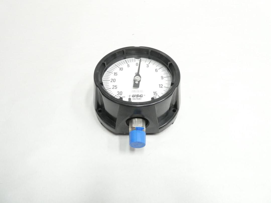 USG 1981 150017X PRESSURE GAUGE 0-30IN-HG 0-15PSI 4-1/2IN 1/2IN NPT