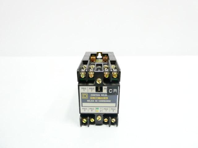 SQUARE D 8501 3LO-80 CONTROL RELAY 0-120V-AC