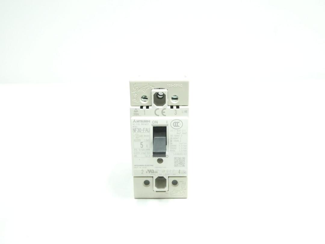MITSUBISHI NF30-FAU MOLDED CASE CIRCUIT BREAKER 2P 5A AMP 220V-AC