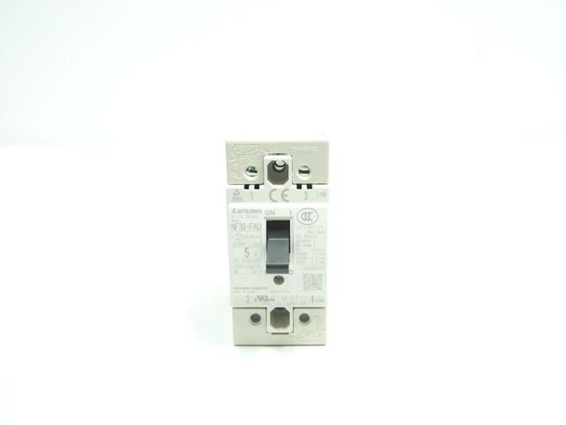 MITSUBISHI NF30-FAU MOLDED CASE CIRCUIT BREAKER 2P 5A AMP 220V-AC