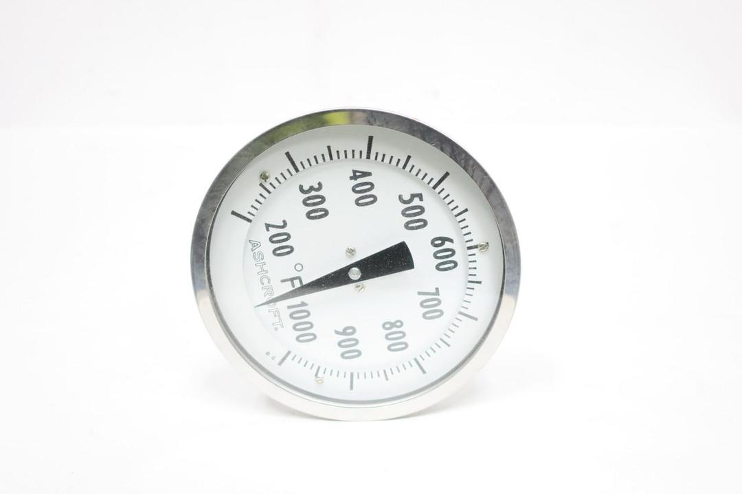 ASHCROFT 50EI60E180 BIMETAL THERMOMETER 5IN 18IN 200-1000F 1/2IN NPT