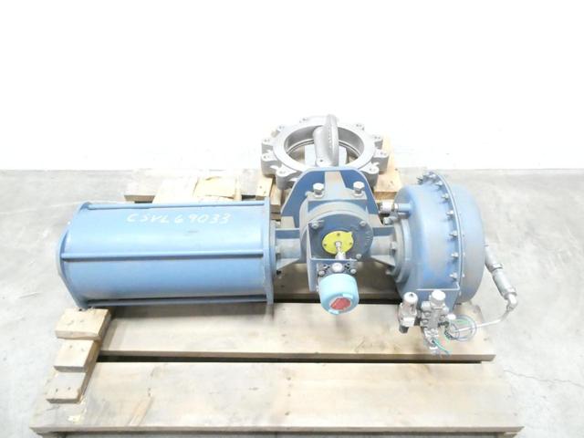 DEZURIK PNEUMATIC STAINLESS LUGGED BUTTERFLY VALVE 12IN 150