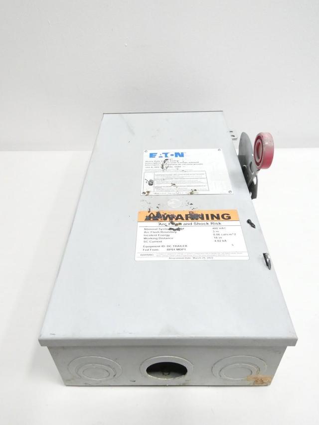 EATON CUTLER-HAMMER DH363URK NON-FUSIBLE DISCONNECT SWITCH 3P 100A 600V-AC