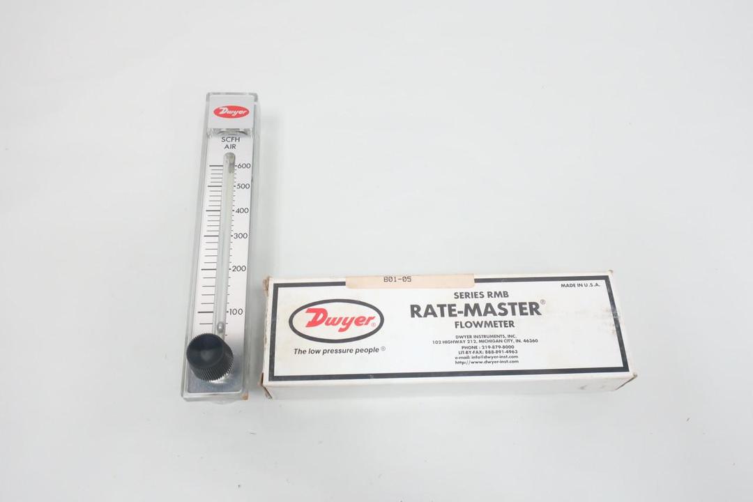 DWYER RMB-57-SSV RATE-MASTER VARIABLE AREA FLOW METER 0-600SCFH 1/4IN NPT