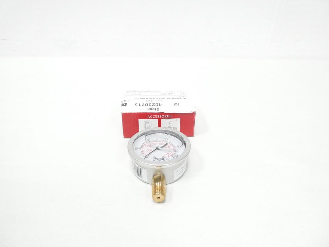 WINTERS PFQ809 PRESSURE GAUGE 2-1/2IN 0-1000PSI 1/4IN NPT
