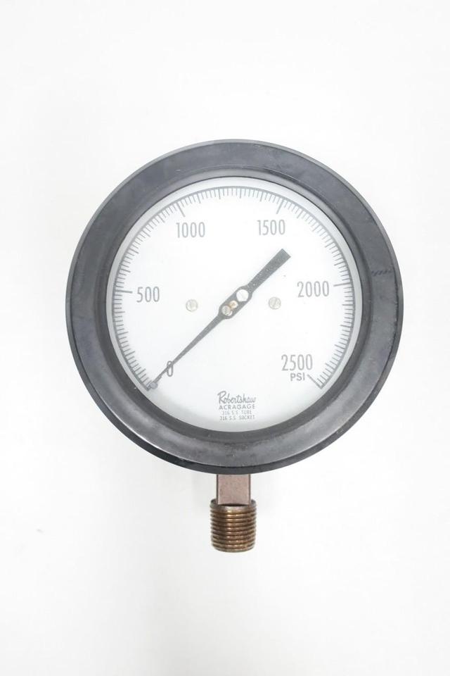 ROBERTSHAW 772-B PRESSURE GAUGE 4-1/2IN 0-2500PSI 1/2IN NPT