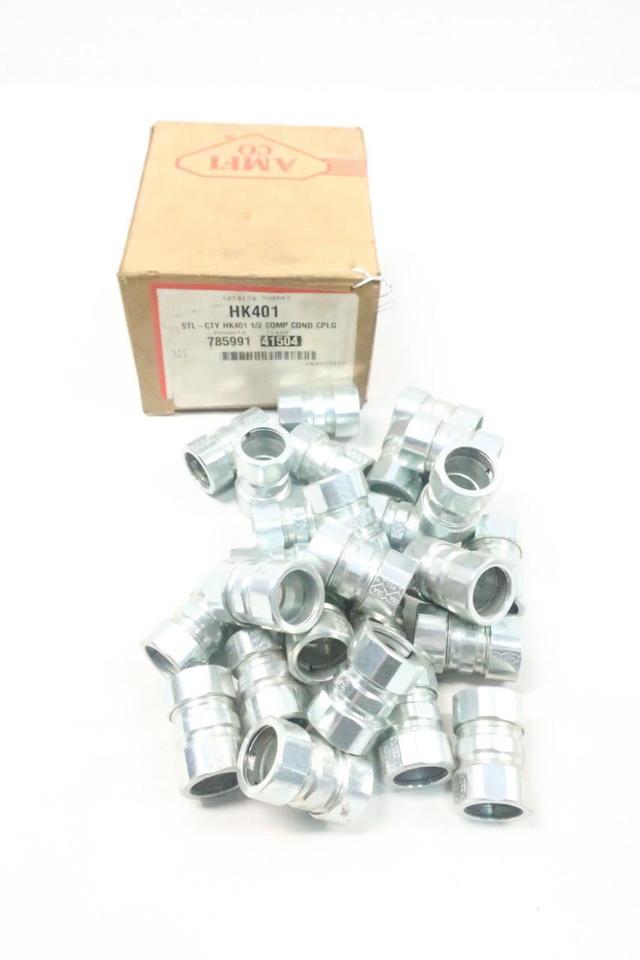 BOX OF 27 AMERICAN FITTINGS CORP HK401 COMPRESSION CONNECTOR 1/2IN