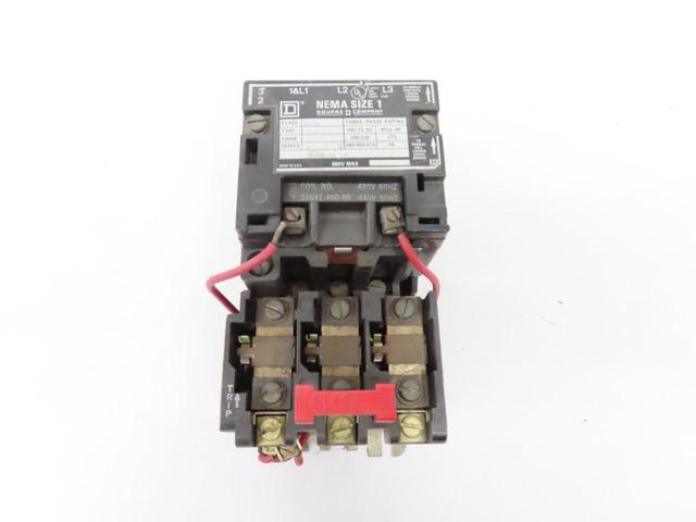 Démarreur Moteur Square D 8536-SCG-3 - Taille 1, 120V, 10 HP - Occasion Bon état De Marche