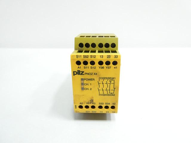 PILZ PNOZ X4 24VDC 3N/O 1N/C 774730 SAFETY RELAY 24V-DC