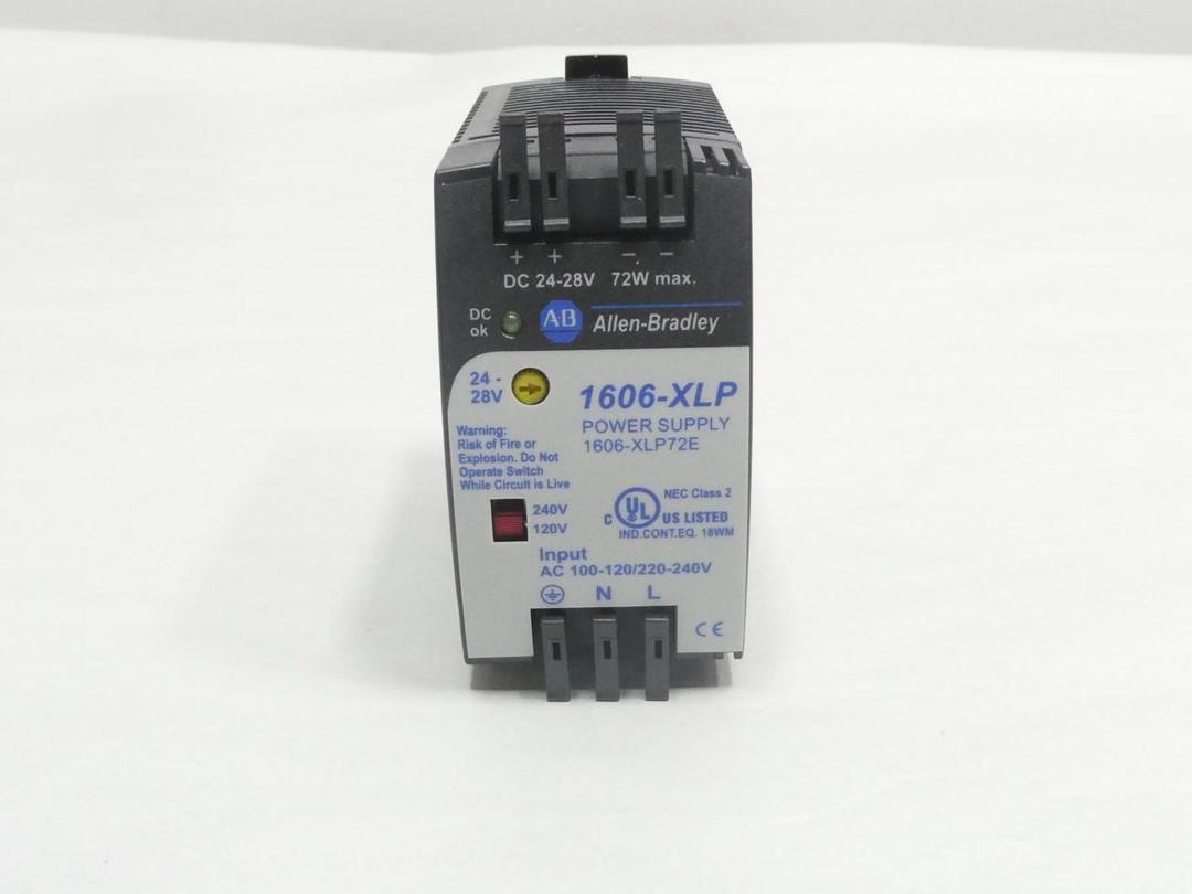 ALLEN BRADLEY 1606-XLP72E POWER SUPPLY 100-120/220-240V-AC 3A AMP 24-28V-DC