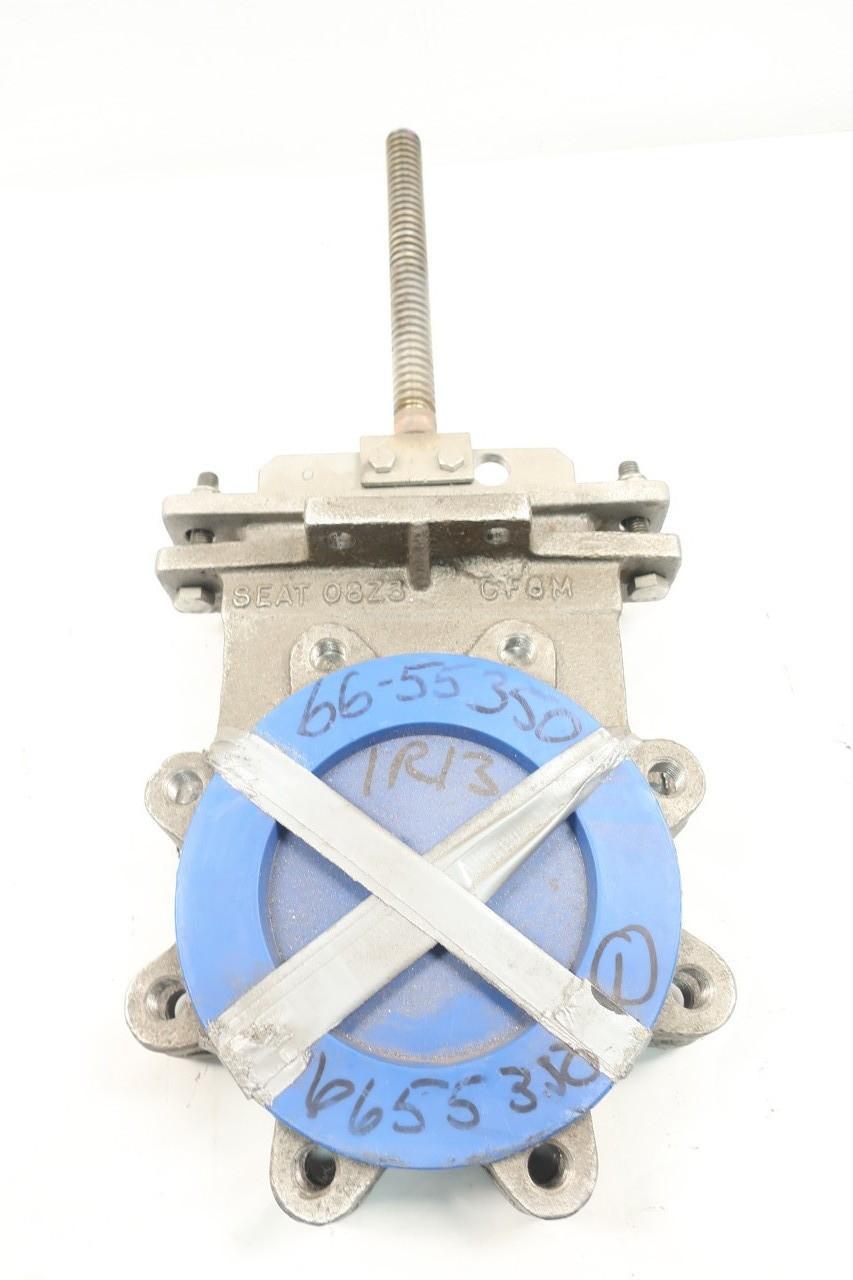 HILTON VALVE STAINLESS FLANGED KNIFE GATE VALVE 6IN 150