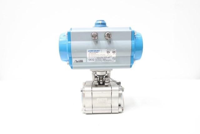 JAMESBURY 1-1/2 4B 3600 XT82 PNEUMATIC STAINLESS BALL VALVE 1-1/2IN NPT