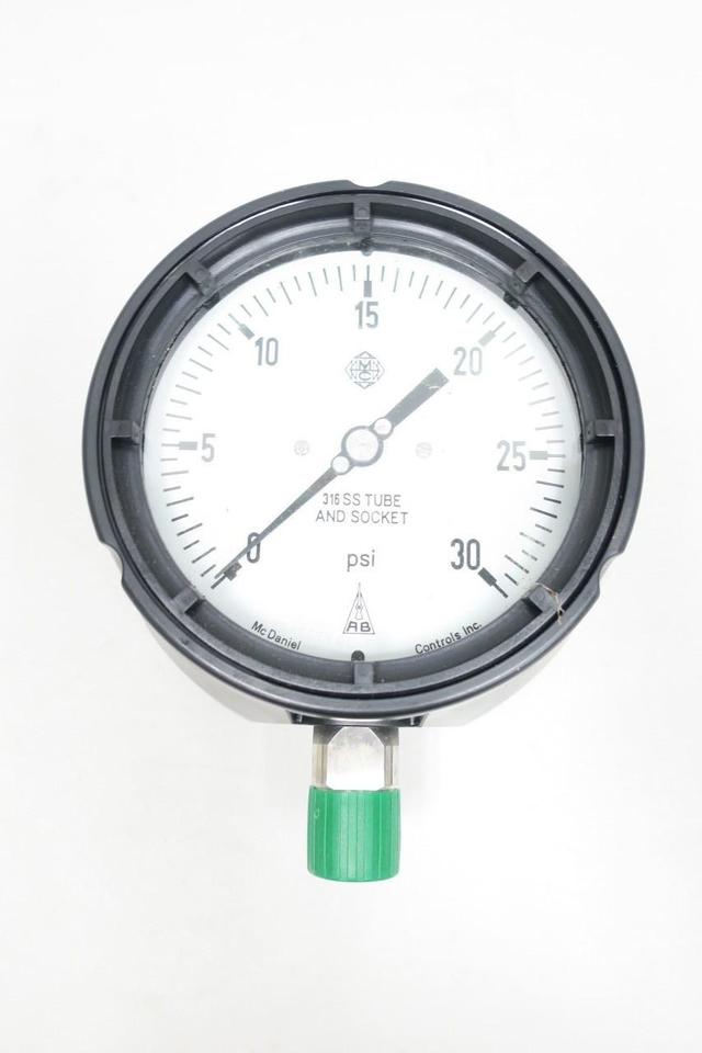 MCDANIEL CONTROLS MPB/SCB AB10628 PRESSURE GAUGE 4-1/2IN 0-30PSI 1/2IN NPT