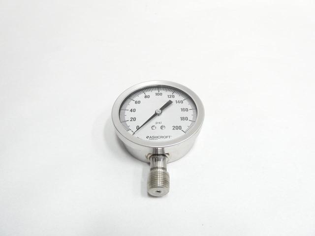 ASHCROFT 35-1009-SW-04L-200#-XLJ PRESSURE GAUGE 3-1/2IN 1/4IN NPT 0-200PSI