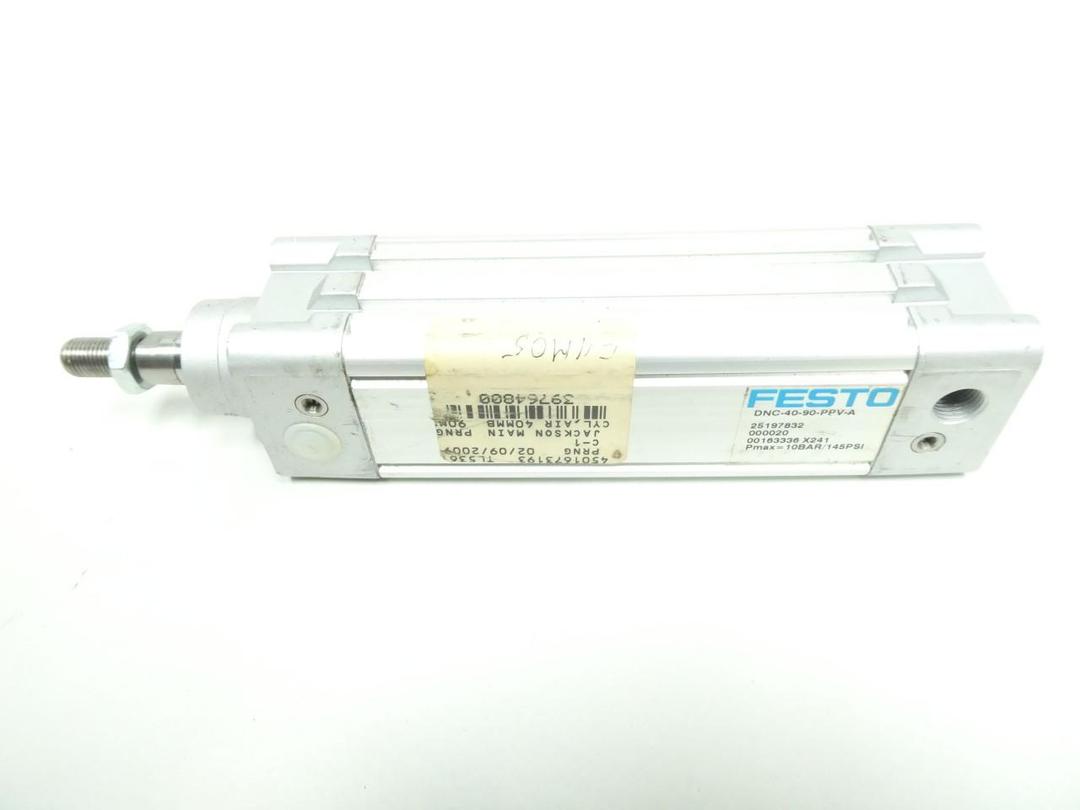 FESTO DNC-40-90-PPV-A DOUBLE ACTING PNEUMATIC CYLINDER 40MM 90MM 145PSI