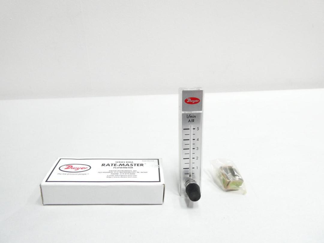 DWYER RMA-26-SSV RATE-MASTER VARIABLE AREA FLOW METER I/MIN AIR 1-5