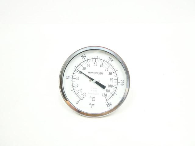 WEKSLER 5A0244DLX BIMETAL THERMOMETER 5IN 2-1/2IN 0-250F 1/2IN NPT