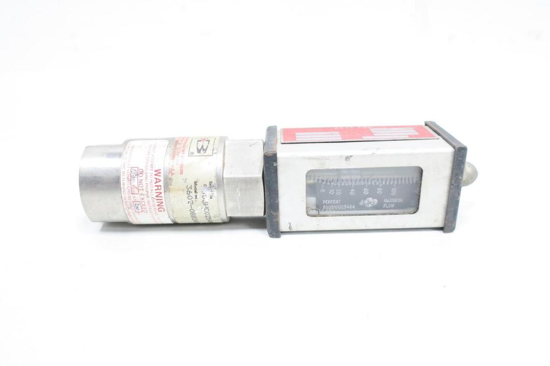 BROOKS 3602-08B2A1A VARIABLE AREA FLOW METER 1/2IN NPT