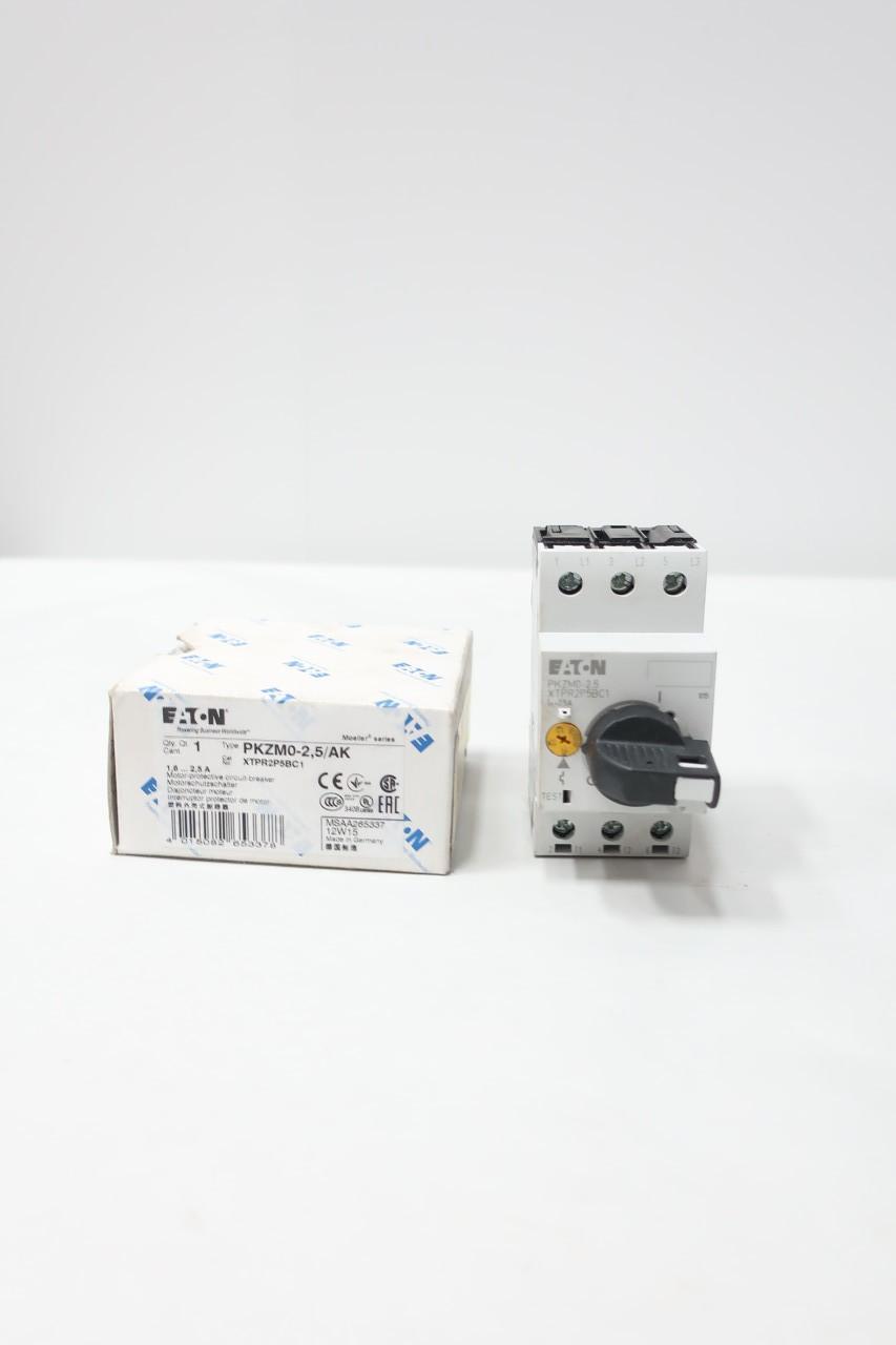 EATON PKZM0-2.5 XTPR2P5BC1 MOTOR CONTROL CIRCUIT BREAKER 1.6-2.5A AMP 1HP