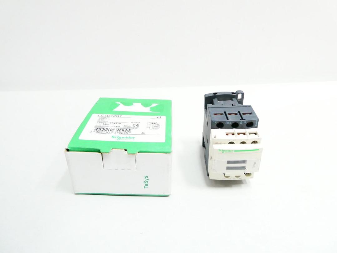 SCHNEIDER LC1D12G7 AC CONTACTOR 120V-AC 25A AMP 7-1/2HP