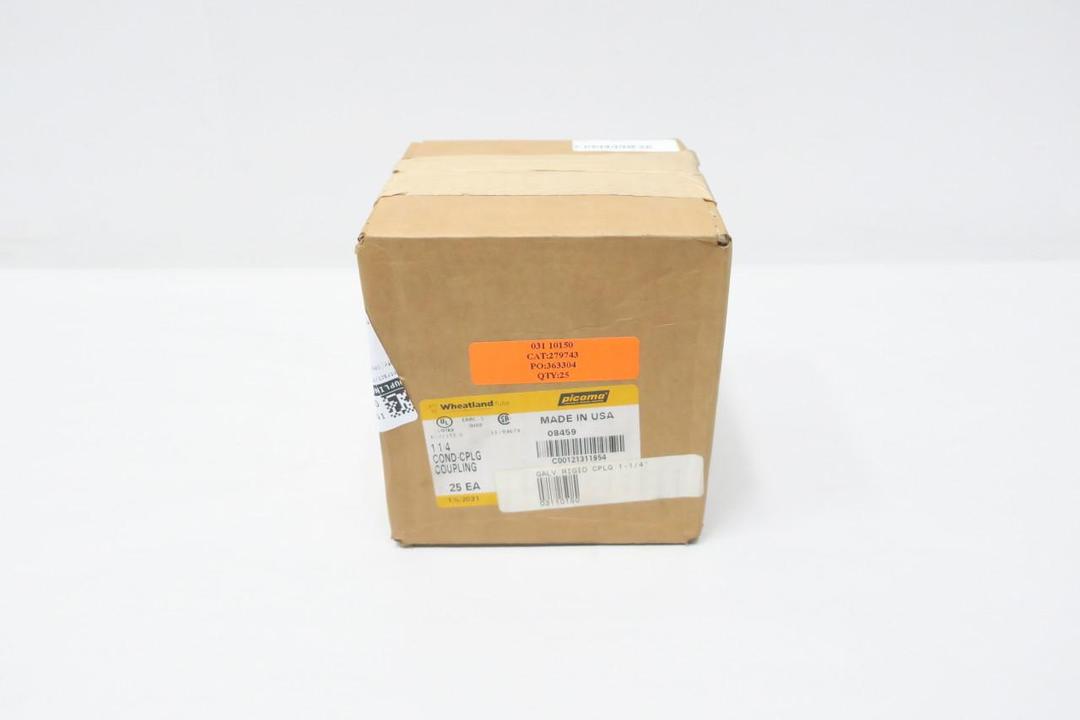 BOX OF 25 WHEATLAND E-32152-C STEEL CONDUIT COUPLING 1-1/4IN