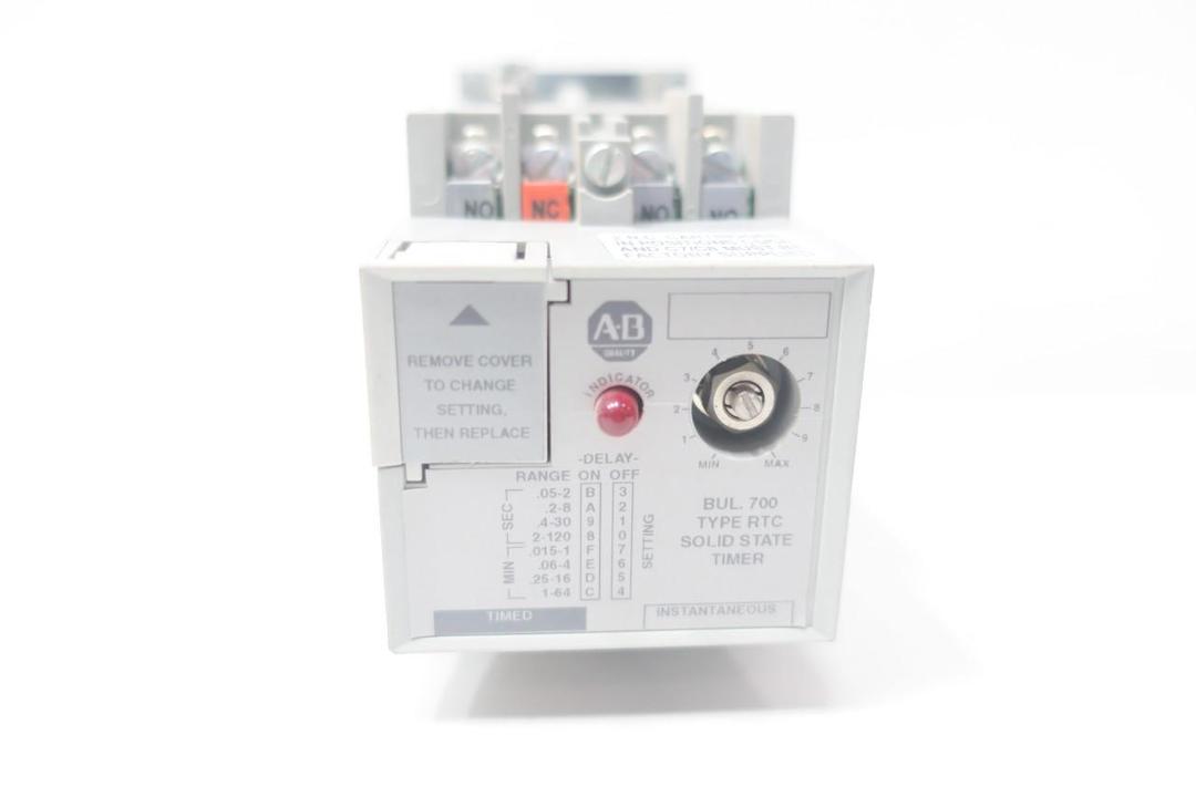 ALLEN BRADLEY 700-RTC20110U1 SOLID STATE TIMING RELAY 110/120V-AC 120V-DC