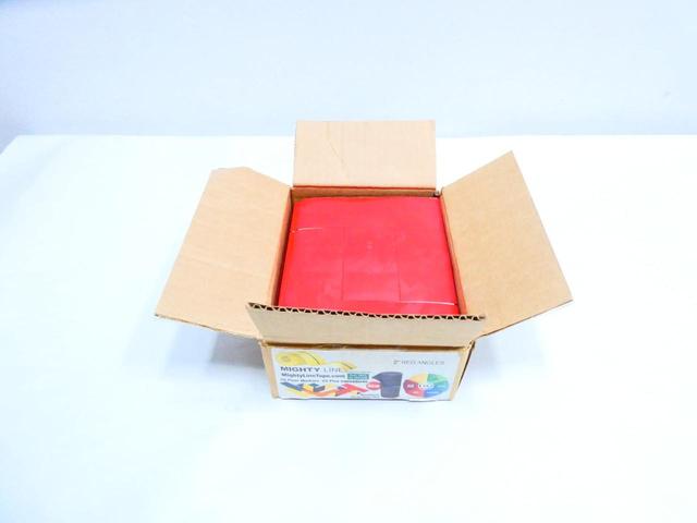 PACK OF 100 MIGHTY LINE 3YTF5 FLOOR TAPE 2IN RED ANGLES