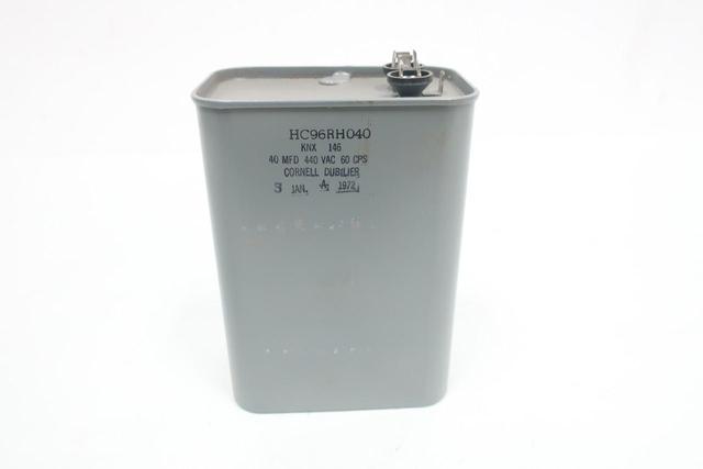 CORNELL DUBILIER HC96RH040 CAPACITOR 40MFD 440V-AC