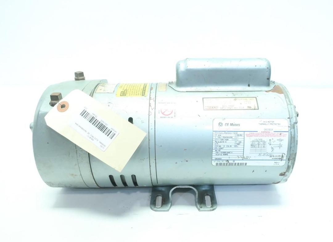 GENERAL ELECTRIC GE 0823-101Q-G608X 3/4HP 208-230V-AC ROTARY VANE VACUUM PUMP