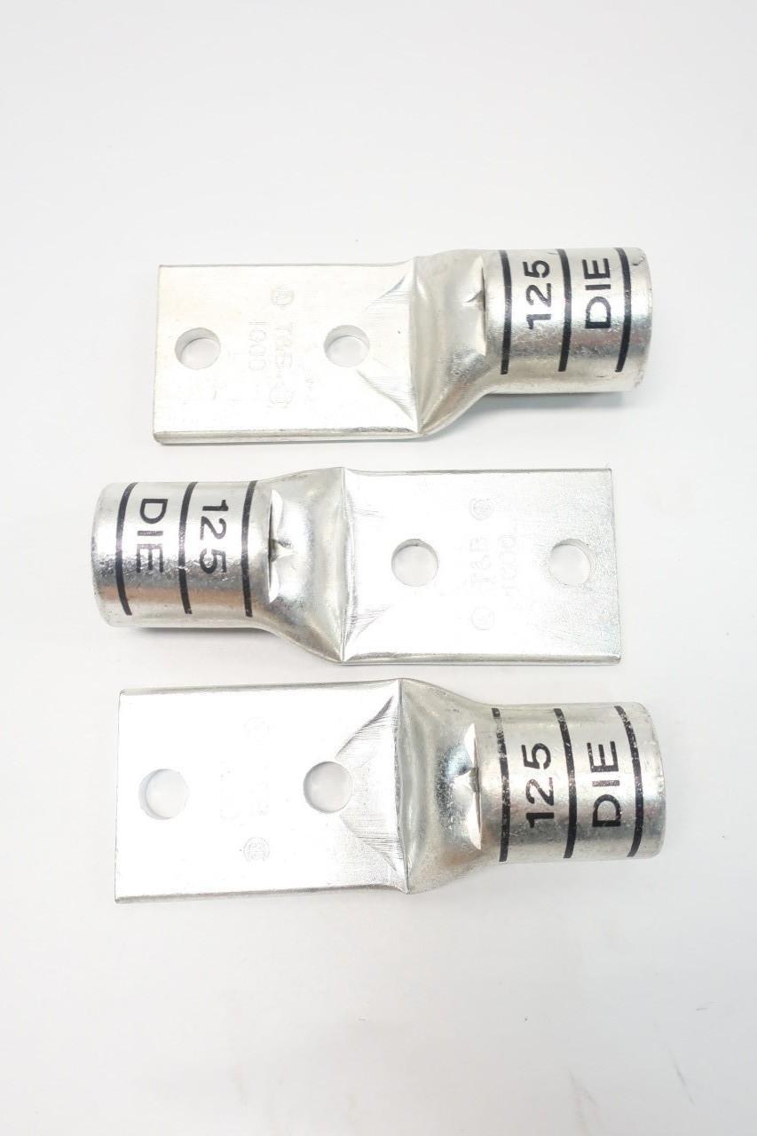 BOX OF 3 THOMAS&BETTS 54228 COLOR KEYED TWO HOLE LUG