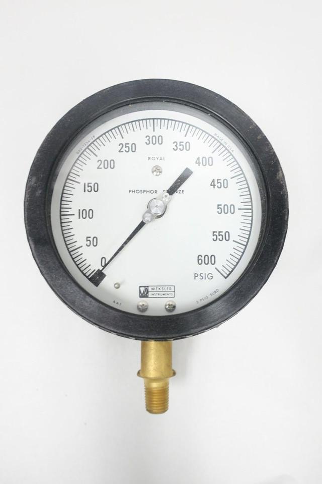 WEKSLER AA142PM4LW PRESSURE GAUGE 4-1/2IN 1/4IN NPT 0-600PSI