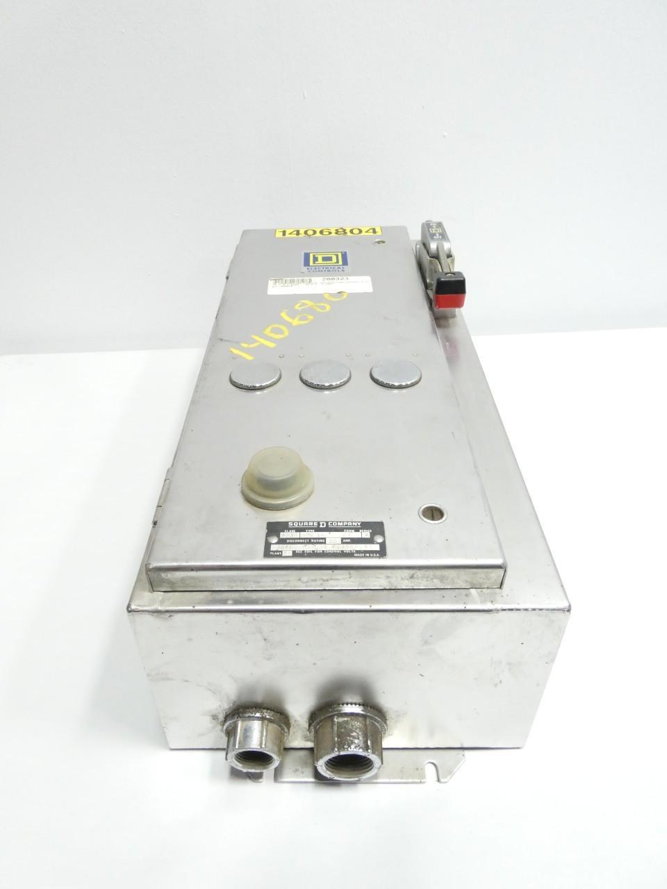 SQUARE D 8539SCW44 8536SCO3 SIZE 1 COMBINATION STARTER 120V-AC 10HP