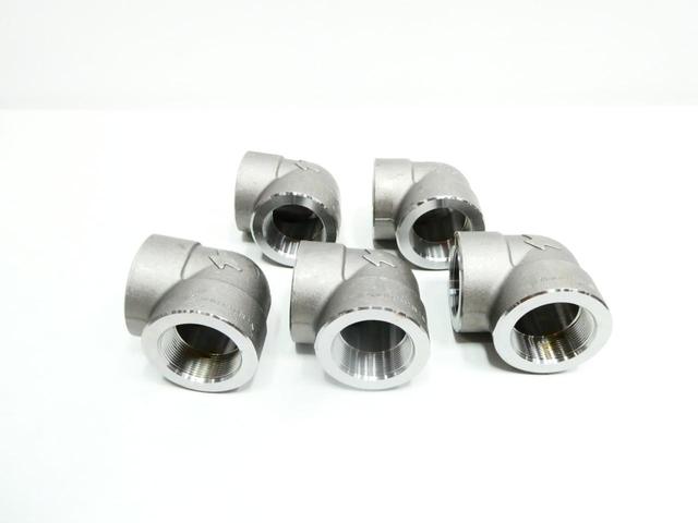 BOX OF 5 ANVIL 3M THRD 90 ELL STEEL 90DEG PIPE ELBOW 2IN NPT X 2IN NPT