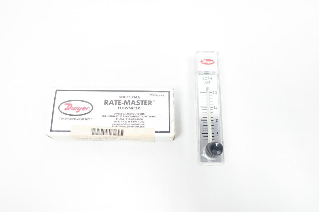 DWYER RMA-6-SSV RATE-MASTER VARIABLE AREA FLOW METER 0-20SCFH 1/8IN NPT