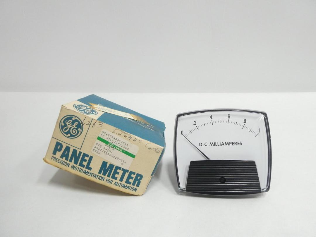 GENERAL ELECTRIC GE 50-250400FAFA1 AMMETER 0-1DC-MA