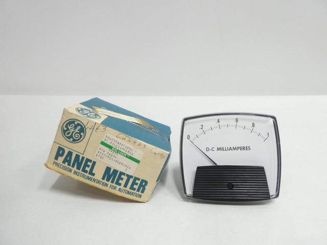 GENERAL ELECTRIC GE 50-250400FAFA1 AMMETER 0-1DC-MA