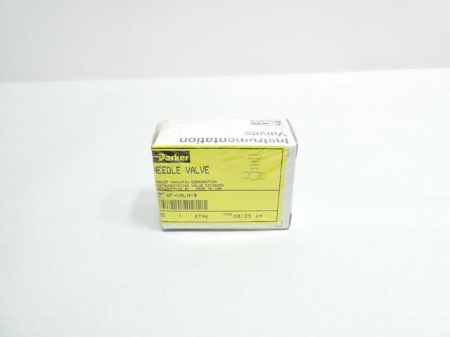 PARKER 6F-V8LN-B MANUAL BRASS NEEDLE VALVE 3/8IN NPT